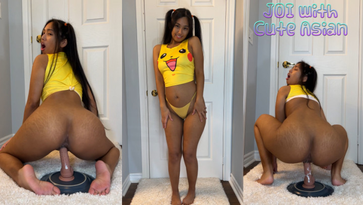 Cute Asian Gives JOI and Covers Dildo in Pussy Cream - October 07, 2023