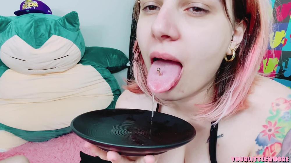 Eating His Snot From A Plate And Gagging