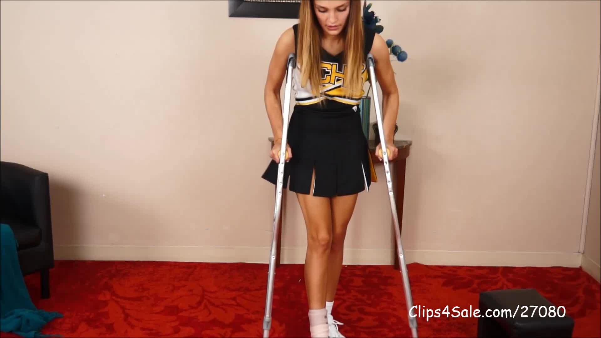 Dani Cheerleader Sprains Ankle