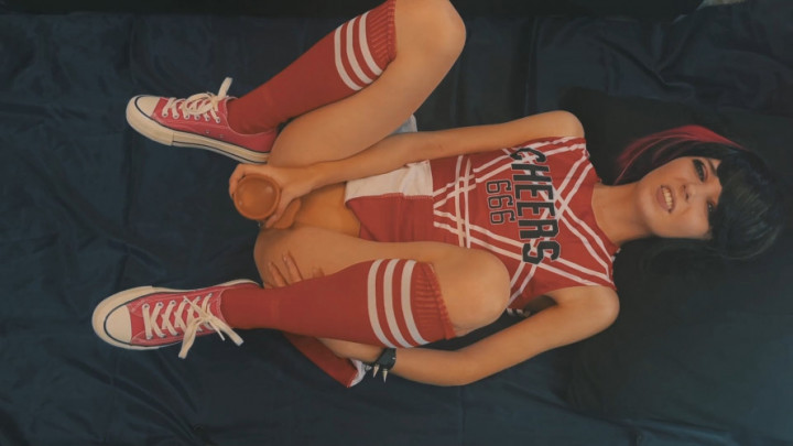 Emo Cheerleader - Big Dildo Masturbation - Apr 1, 2023
