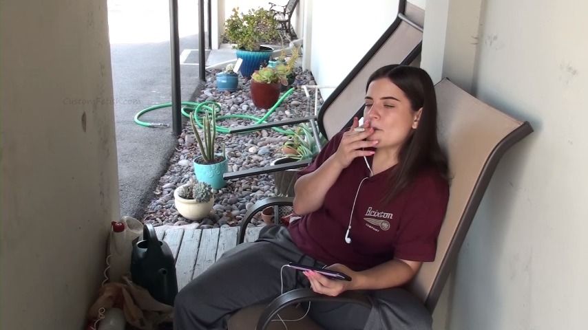LaLa Smokes After Fetish Shoot