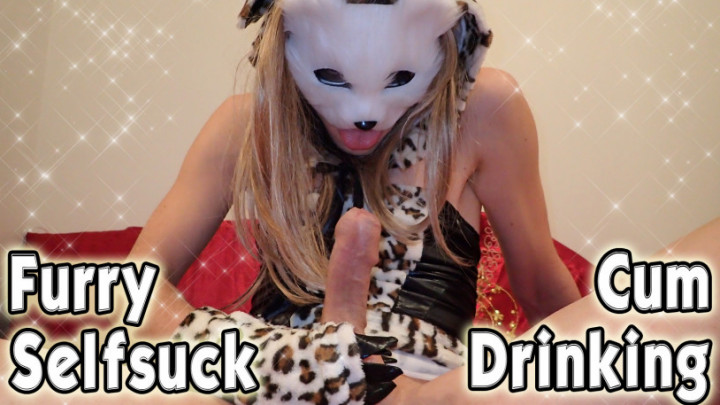 Furry Selfsuck & Cum Swallow