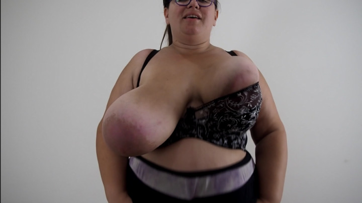 bounce HUGE titties out of 2 TIGHT  bras
