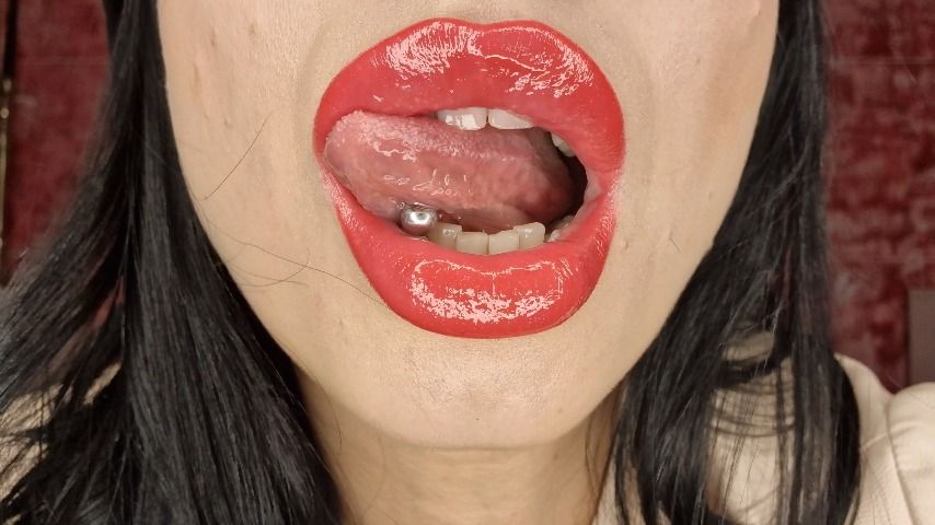 Lipstick and tongue mindfuck part 1