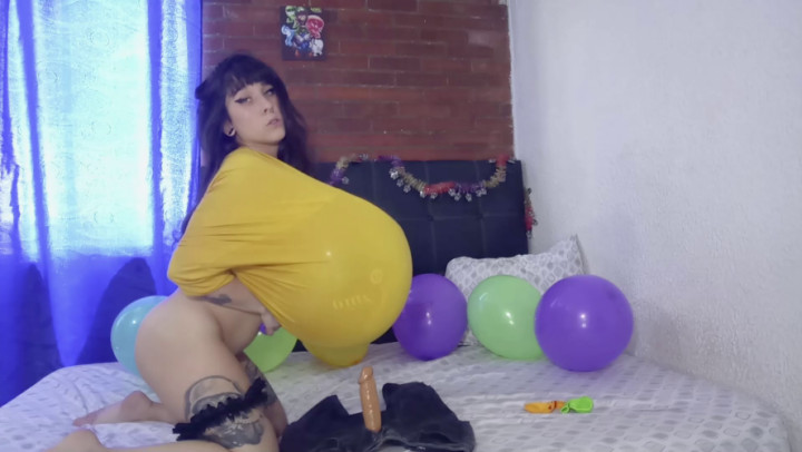 BALLOON VIDEO, BREAST EXPANSION DILDO BLOW TO POPS - December 14, 2023