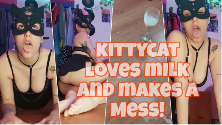 Kitty loves milk