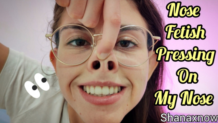 NOSE FETISH NOSTRILS PRESSING ON MY NOSE MOUTH OPEN GLASSES