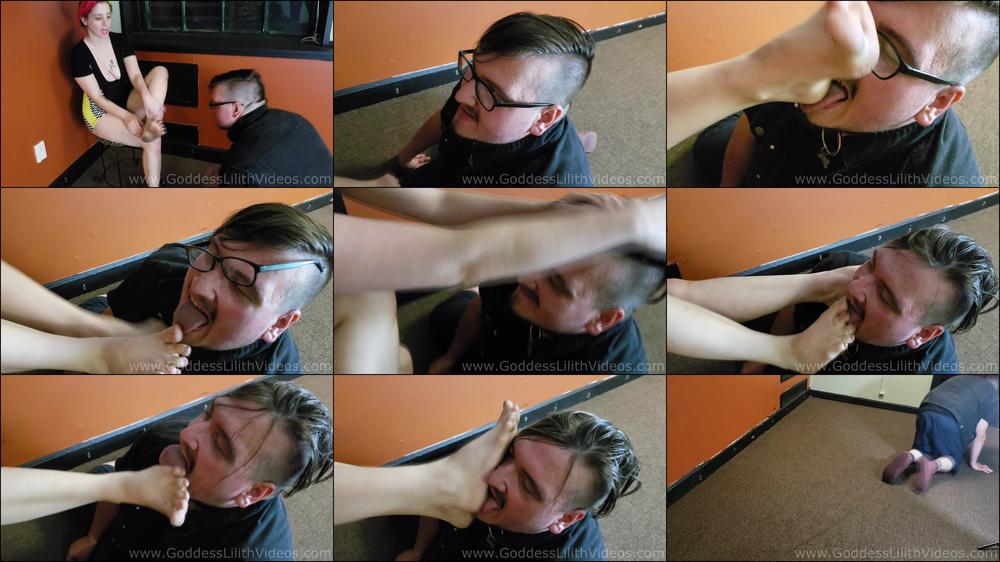 Goddess Lilith Slave Cleans My Filthy Dungeon Feet
