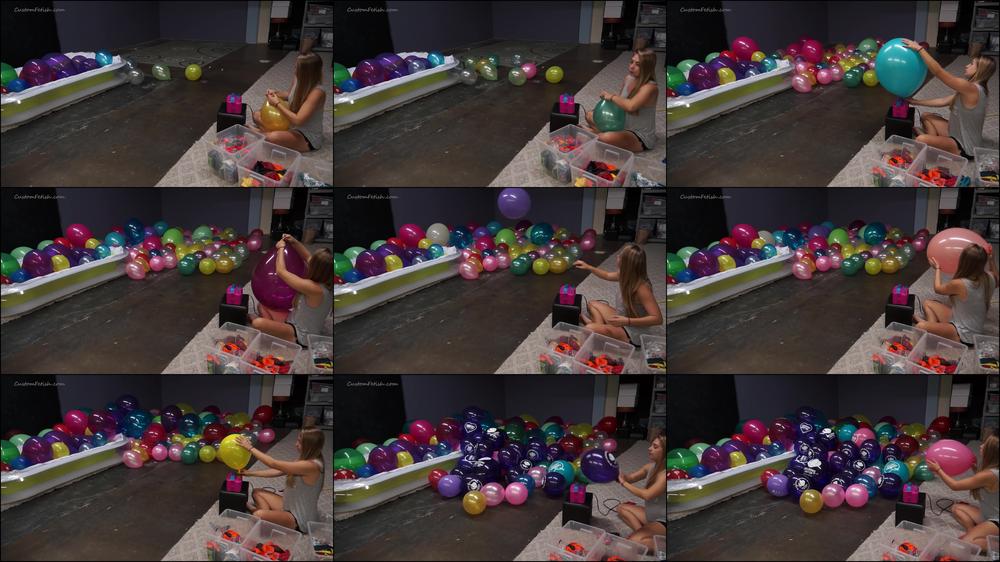 Julie Inflates 175+ Balloons 4 Shoot BTS
