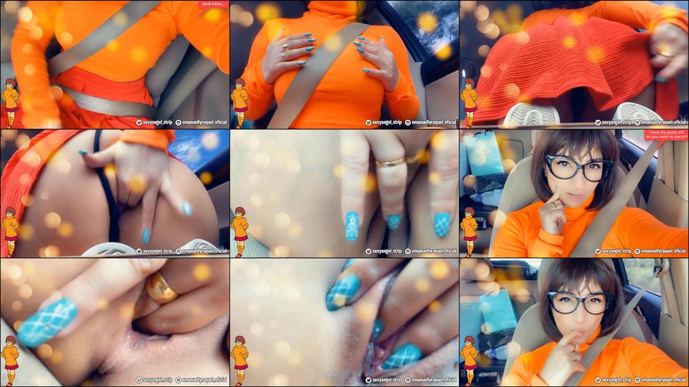 Naughty Velma tease cum in car public - February 12, 2020