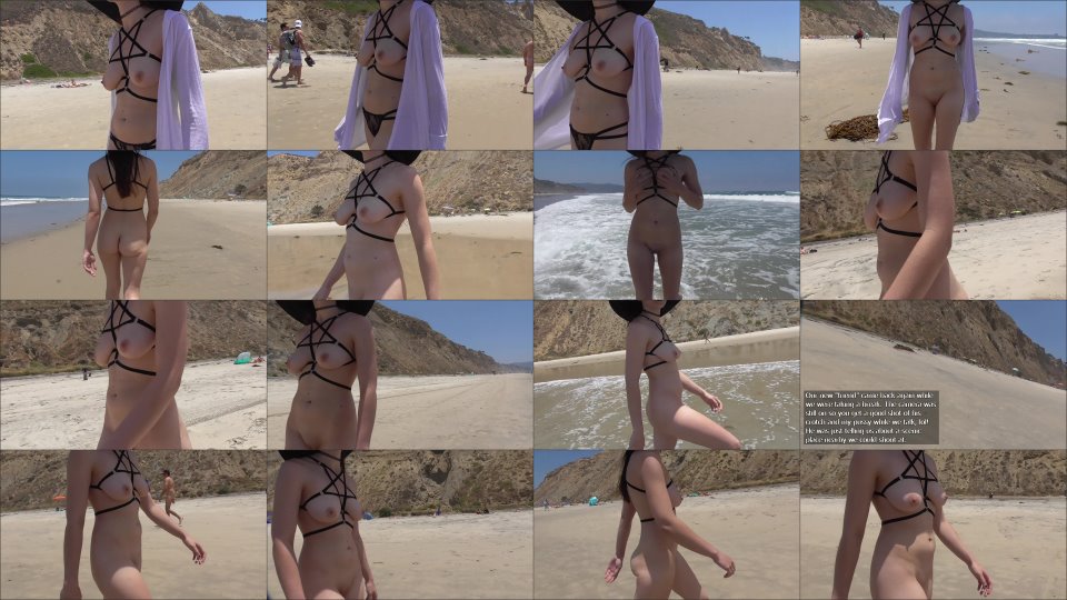 Shy Goth Nude Beach Walk