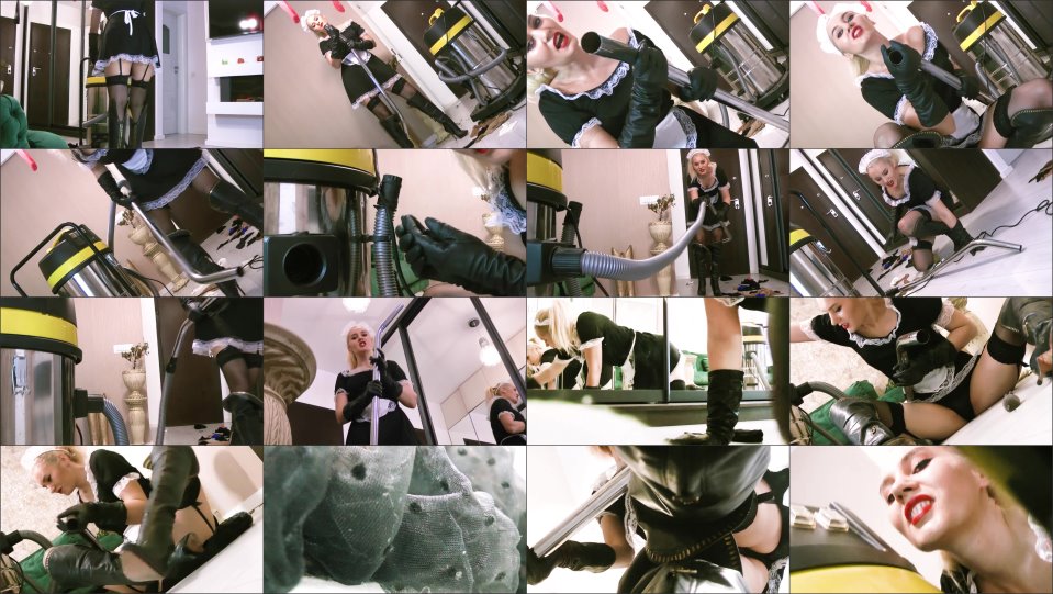 Goddessceline Evil Babysitter Vacuuming
