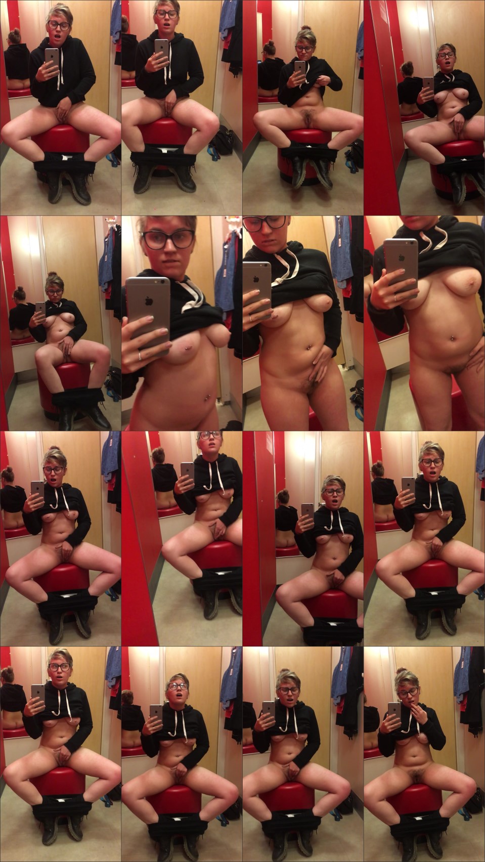 Jaybbgirl Public Dressing Room Masturbation Cum
