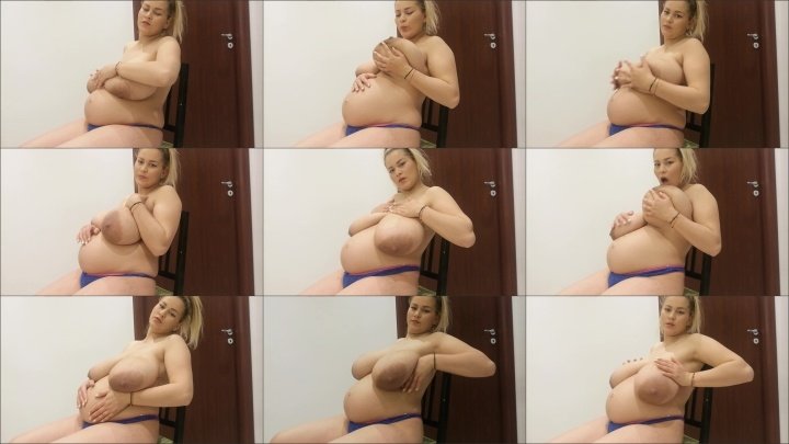 Hugeboobserin Sideways View Of My Preggo Belly