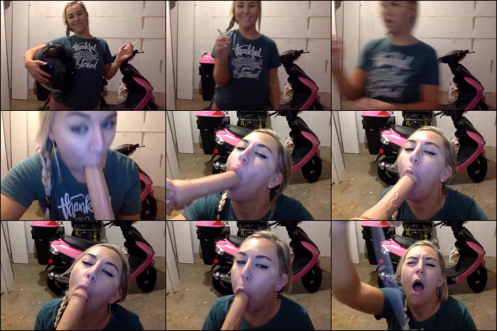 HUGEE CUM SHOT MOTER BIKE GAL GETS FACIAL * SMOKING