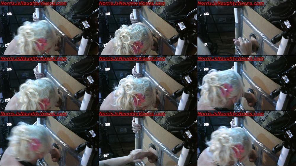 Blond trys to suck my cock but fails