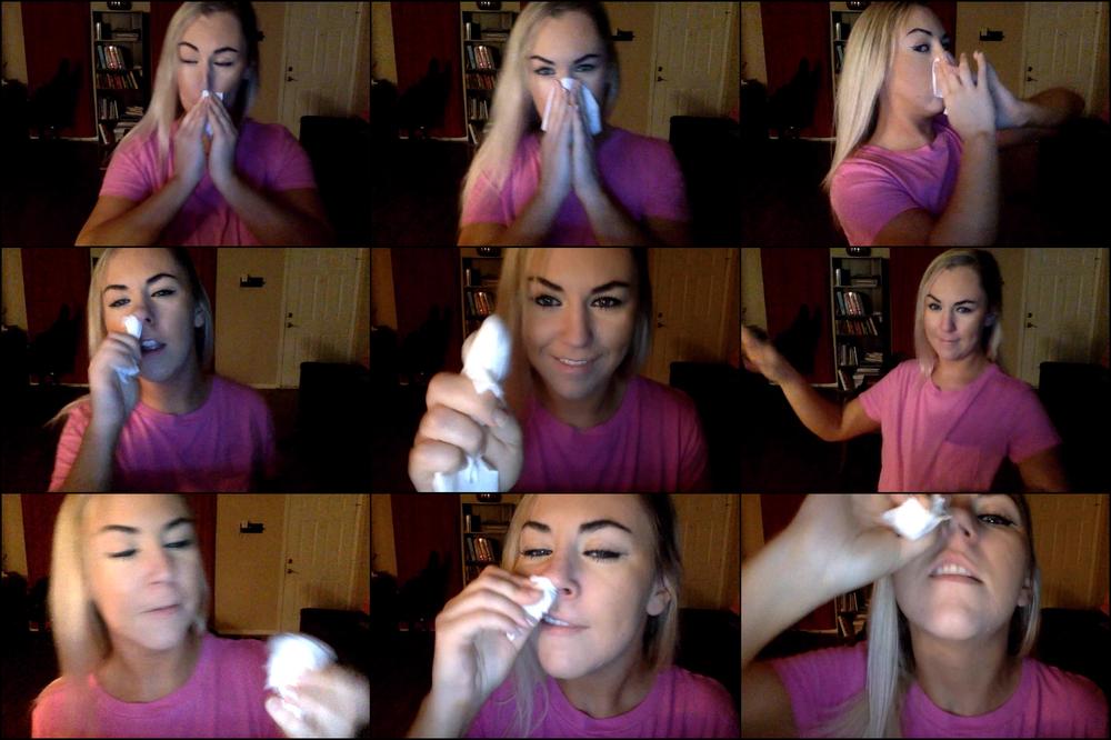 Blowing My Nose Loudly Into A Kleenex