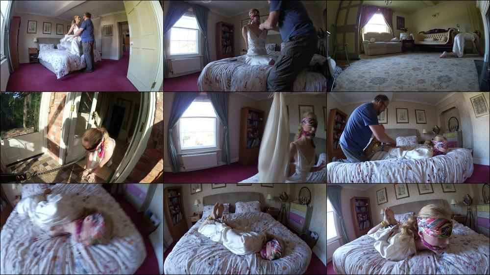 Ariel Anderssen Hogtied In Silk Scarves Wearing Satin