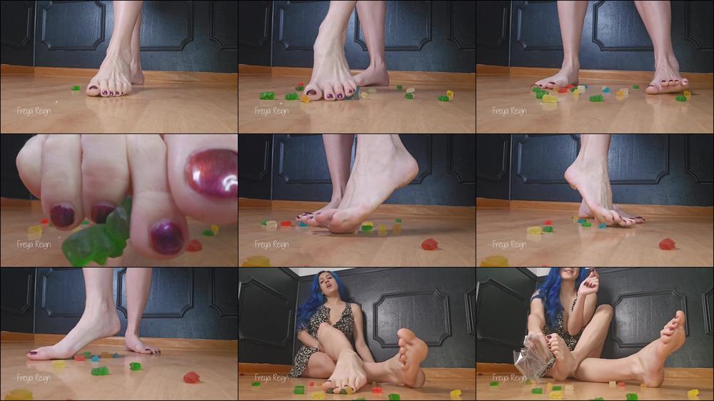 Dirty Gummy Bear Snacks For A Foot Slave