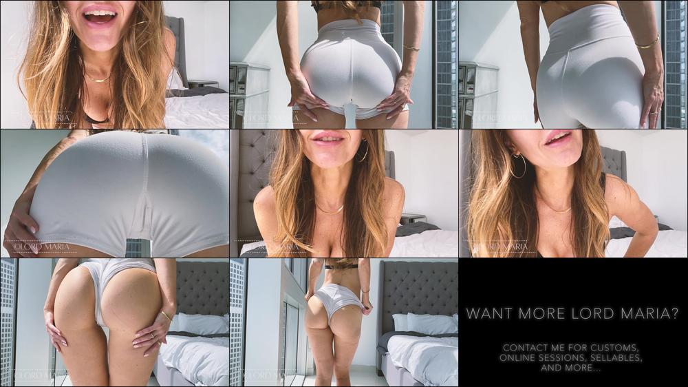 Lord Maria Tiny White Yoga Shorts Try Not To Cum