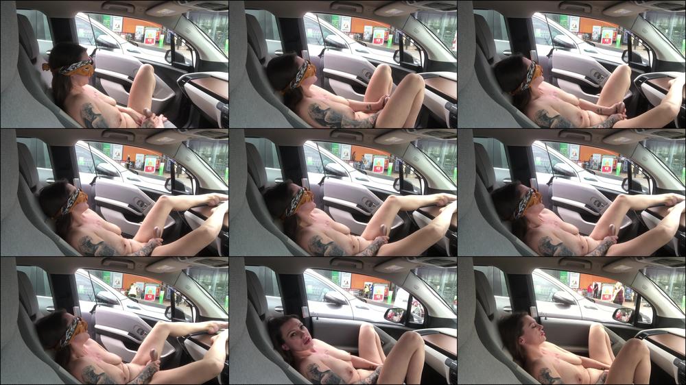 Blindfolded Car Wank Door Open