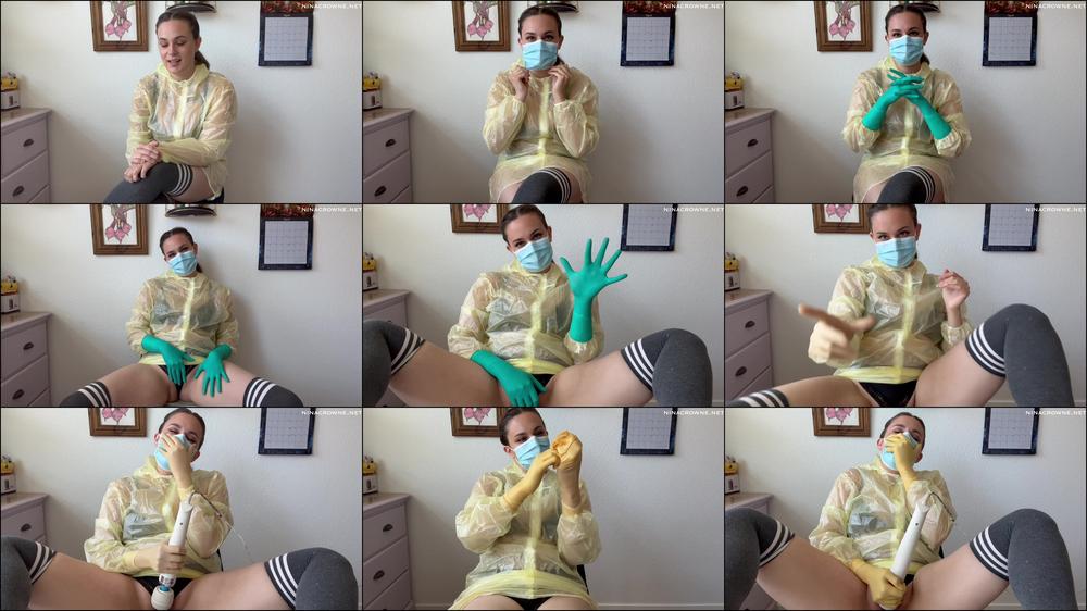 GF Cums While Wearing Mask & Gloves