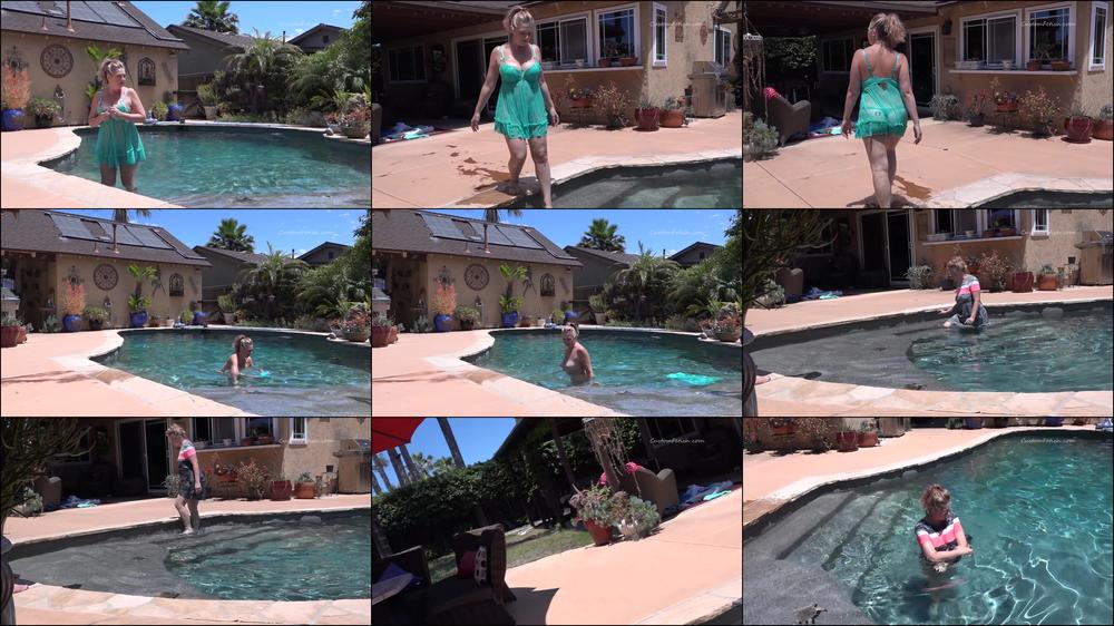Sable Wets Clothes in Pool 2 outfits