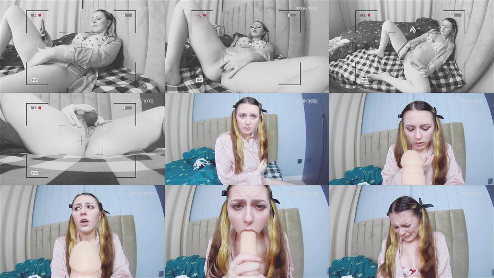 POV: Stepfather made cutie with ponytails to suck his dick