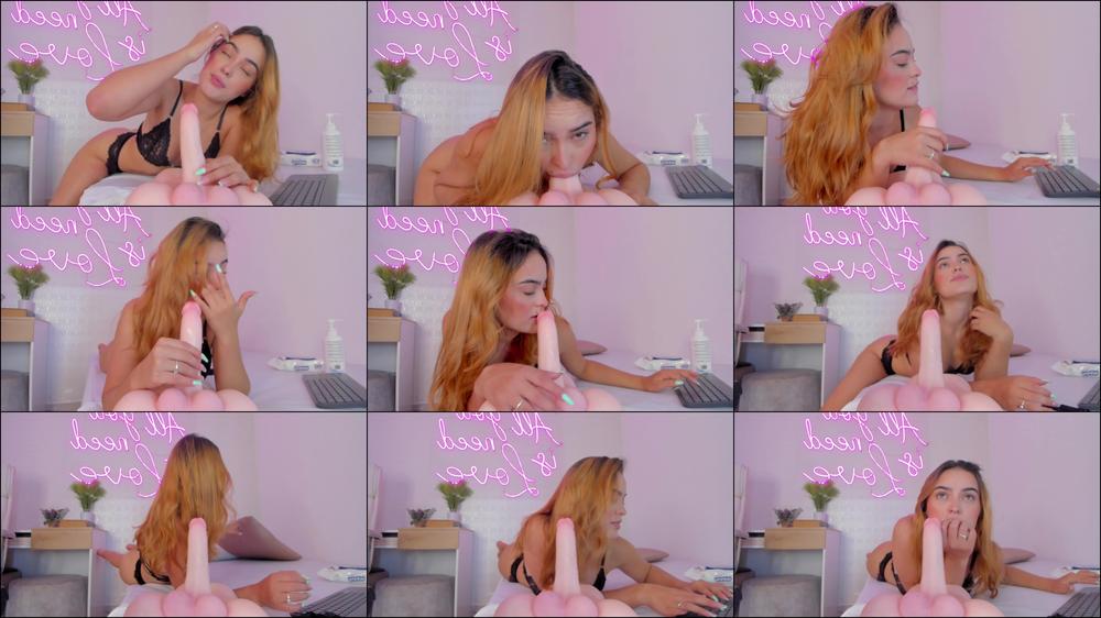 The Latina takes control, exploring her body aggressively