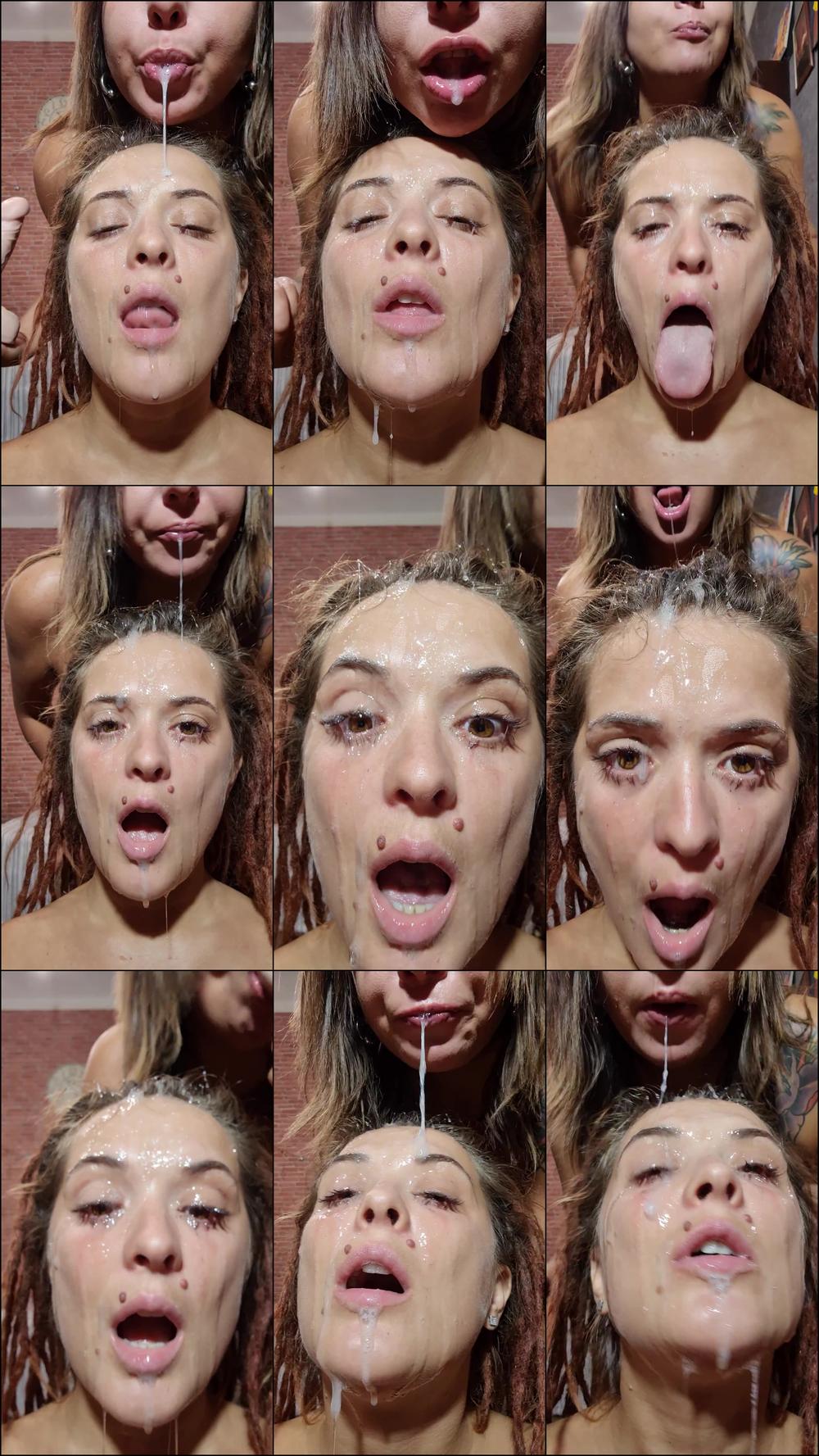 Gagging And Cover My Gf Face In Spit