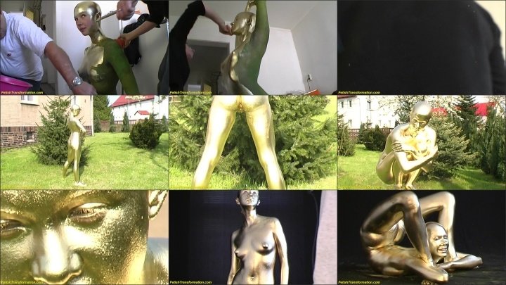 Vidzflix Contortionist Gets Golden Painted