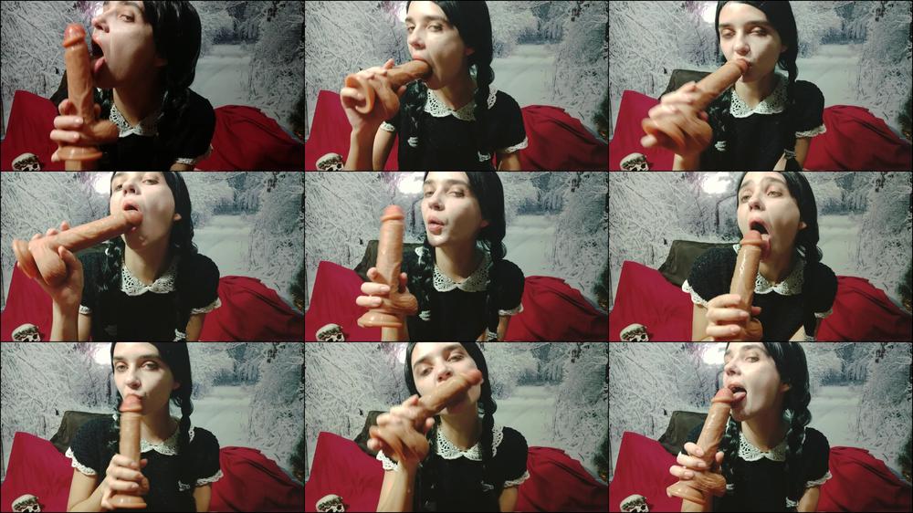 Little Bitch Wednesday Addams - Blowjob - Dec 20, 2019