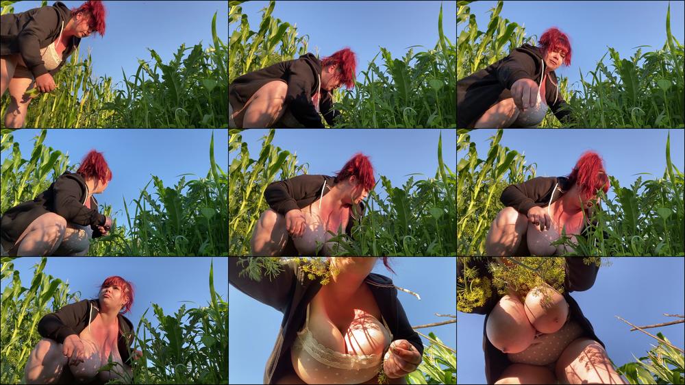 Topless gardener