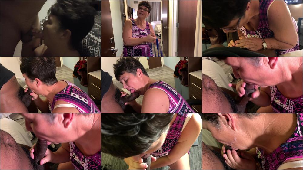 GRANNY T SUCKS THE DELIVERY MAN's BBC
