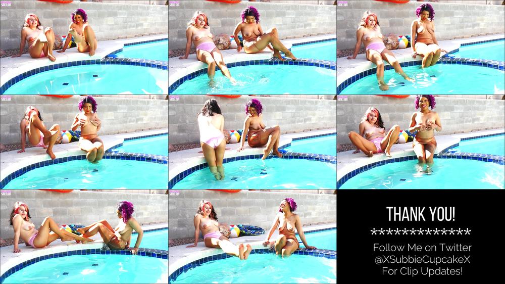 Subbiecupcake Pantyhose At The Pool