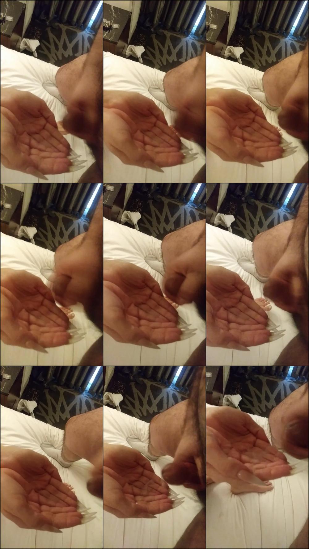 She wipes cum on the camera