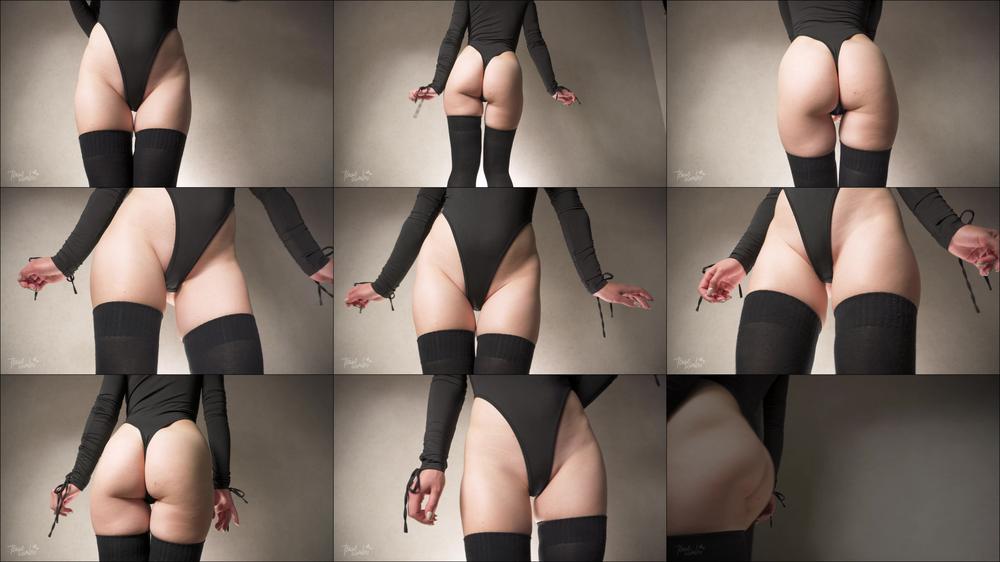 Ass Wiggle Thigh Fetish In High Leg Body Suit