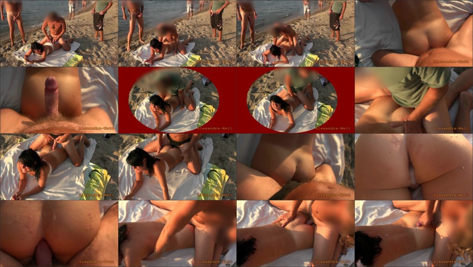 Alexandra Wett Ass Fuck Gangbang On The Hotel Beach