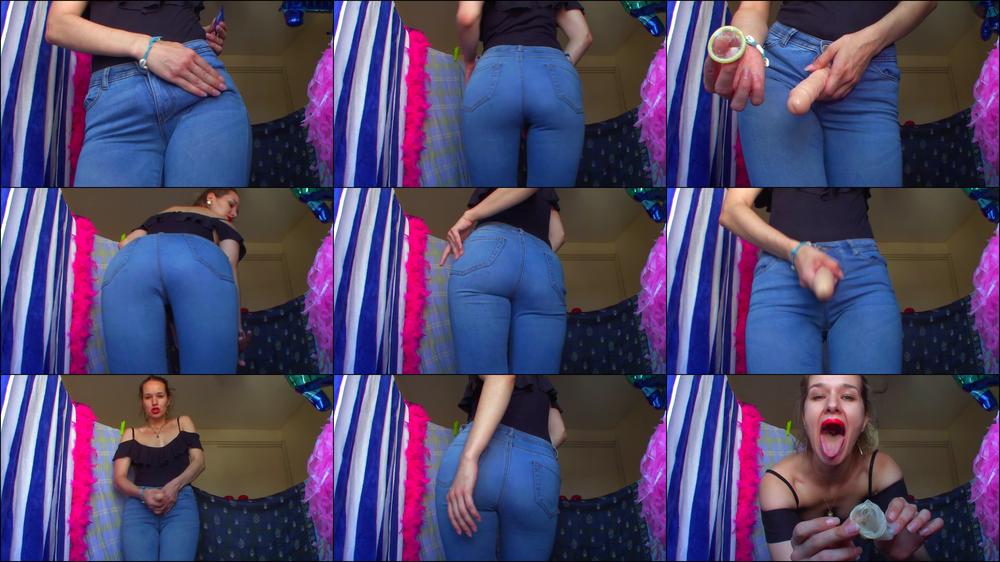 Jeans Fetish Condom Sissy CEI