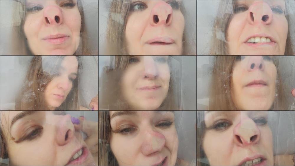 Nose, Lips Against Glass & Silly Faces