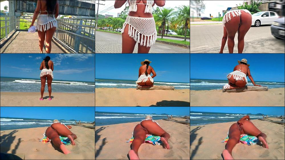 CROCHE  DRESS NO UNDERWEAR SHOWING OFF