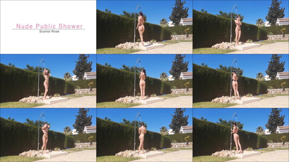 Nude public shower
