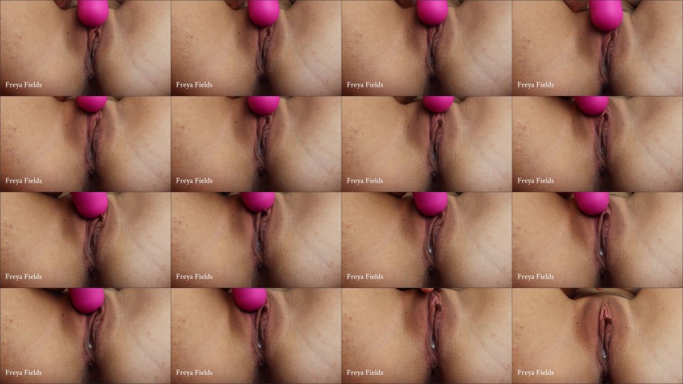 Freya Fields Close Up Vibrator Cum