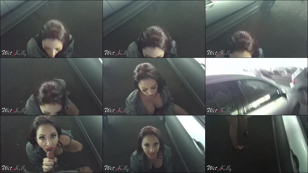 Wet Kelly Sucking Cock In Parking Pov
