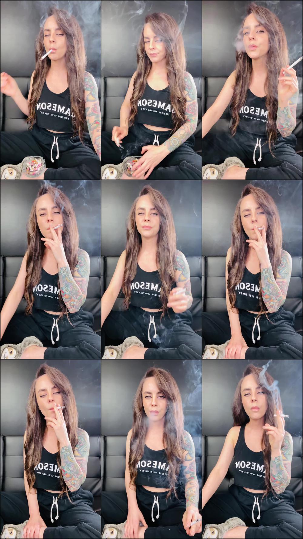 Smoking in Sweatpants