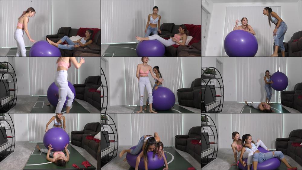 Gorgeous Korean Kim Sisters Balloon Play