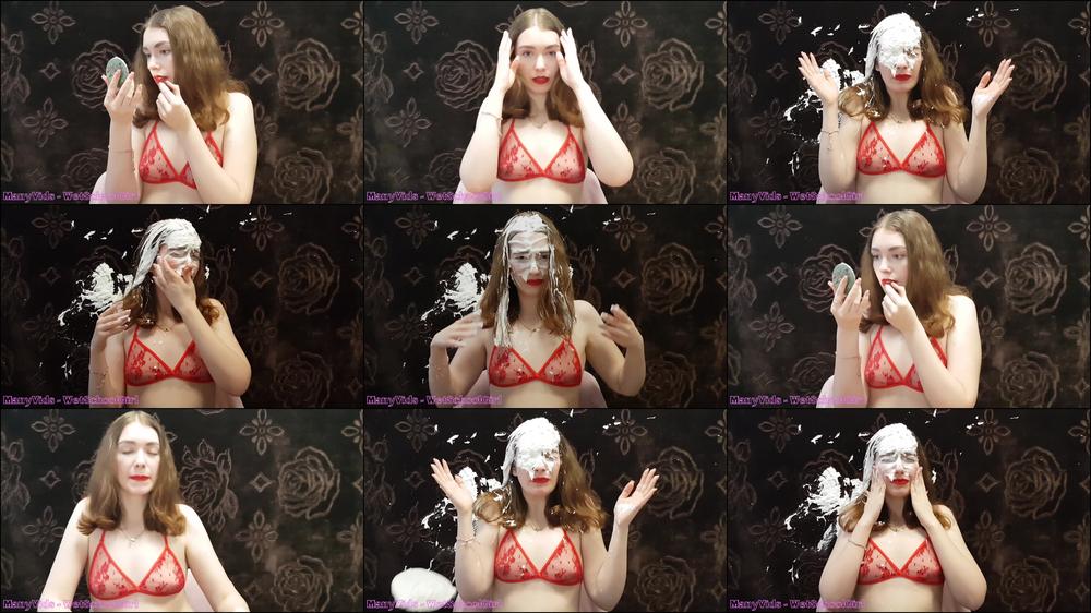 Wetschoolgirl Cake Splasking Onto My Face