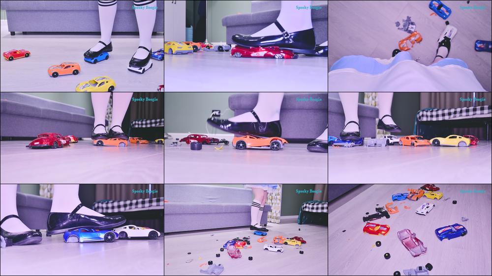 Alice crashes cars in Mary Jane flats