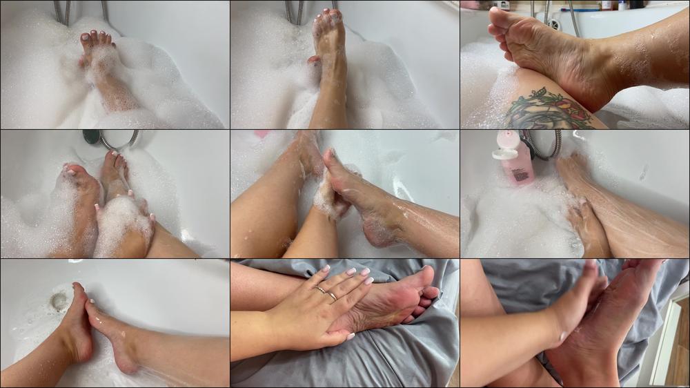 Foot fetish videos in the bathtub .. lot
