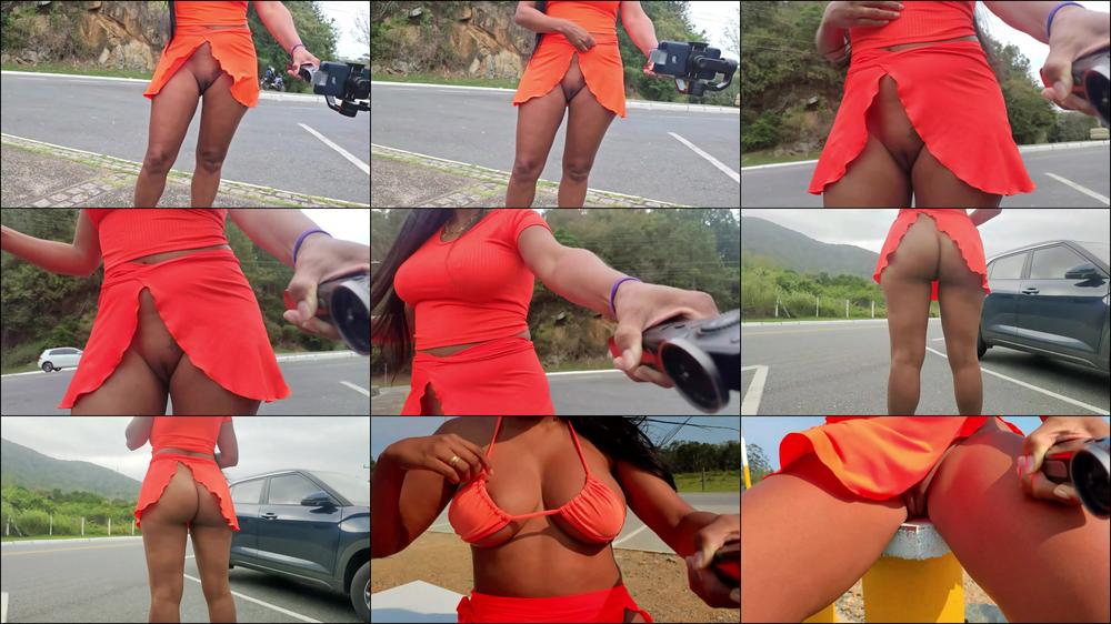 MINI SKIRT SHOWING HER PUSSY AROUND